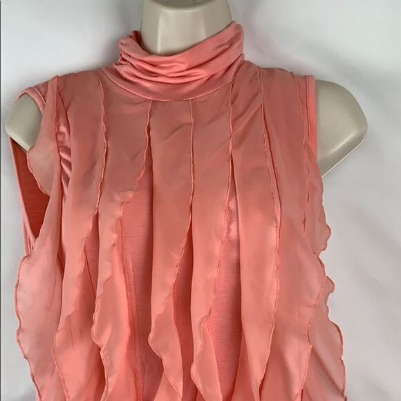 Kenar Pink Sleeveless Ruffle Tank Top - Picture 2 of 8